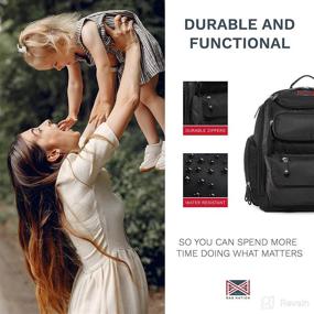 img 1 attached to 🎒 Large Capacity Unisex Diaper Bag Backpack by Bag Nation: Includes Stroller Straps, Changing Pad, and Sundry Bag for Holding All Your Baby’s Essentials - Perfect for Moms and Dads (Black)