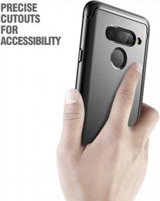 img 1 attached to LG V40 ThinQ Case | Karbon Shield Shock Absorbing [Black]