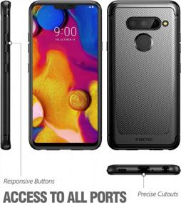 img 3 attached to LG V40 ThinQ Case | Karbon Shield Shock Absorbing [Black]