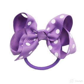 img 2 attached to Ayesha 40Pcs Hair Ties: Stylish Ponytail Bows for Girls - Cute Toddler Rubber Bands & Grosgrain Ribbon Hair Accessories