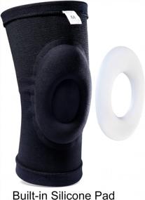 img 3 attached to FREETOO Sports Knee Brace с нескользящей силиконовой прокладкой для облегчения боли и восстановления после травм суставов - размер XL