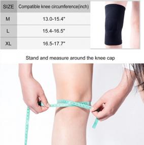 img 1 attached to FREETOO Sports Knee Brace с нескользящей силиконовой прокладкой для облегчения боли и восстановления после травм суставов - размер XL