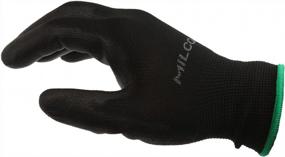 img 3 attached to 20 пар ультратонких дышащих перчаток Milcoast с полиуретановым покрытием для оптимальной работы и управляемости - размер средний