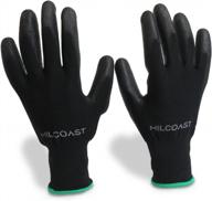 20 пар ультратонких дышащих перчаток milcoast с полиуретановым покрытием для оптимальной работы и управляемости - размер средний логотип