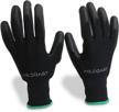 20 pairs of milcoast ultra-thin breathable gloves with polyurethane coating for optimal work and handling performance - size medium logo