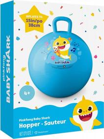 img 3 attached to 15-дюймовый мяч Hedstrom Baby Shark Hop для детей - забавная игрушка-мячик-прыгун для активных игр