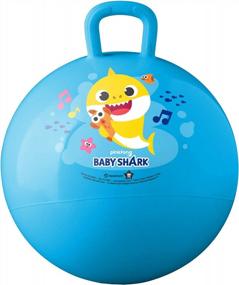 img 4 attached to 15-дюймовый мяч Hedstrom Baby Shark Hop для детей - забавная игрушка-мячик-прыгун для активных игр