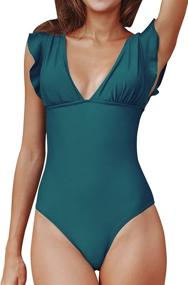 img 3 attached to CUPSHE Womens Royal Elegance Swimsuit Women's Clothing - Swimsuits & Cover Ups