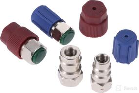 img 2 attached to 🧊 Aupoko R12 R22 to R134A Conversion Adapter Kit | A/C Pro Refrigerant Retrofit Valve Fitting Kit - 2 Kits