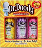 🚽 dr. doody toilet spray, variety pack - 1.8 fl. oz., 3 count логотип