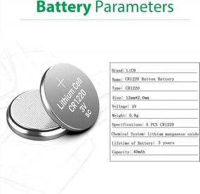 img 3 attached to LiCB CR1220 Литиевые батарейки-таблетки - 5 комплектов долговечных батарей-таблеток большой емкости 3 В