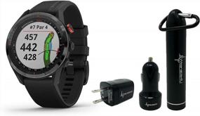 img 4 attached to Garmin Approach S62 Premium GPS Golf Watch PowerBank Bundle Black/Black Wearable4U