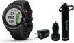 garmin approach s62 premium gps golf watch powerbank bundle black/black wearable4u logo
