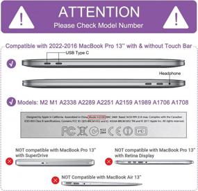 img 3 attached to Защитите свой MacBook Pro 13 дюймов: жесткий чехол Anban с крышкой для клавиатуры и защитной пленкой для экрана, совместимый с моделями M2 2022, 2021, 2020, 2019, 2018, 2017, 2016 - черный