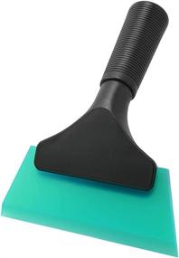 img 4 attached to 🧼 FOSHIO 5-Inch Mini Window Tinting Squeegee with Light Blue Rubber Blade – Non-Slip Handle for Mirror Glass and Window Cleaning Tools