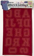 dritz cl175lnrd iron-on letters &amp; numbers, soft flock, collegiate, 1-3/4 дюйма, красный (3 листа) логотип