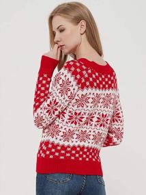 img 3 attached to Anna-Kaci Women'S Reindeer And Snowflake Patterned Christmas Sweater Pullover With Long Sleeves