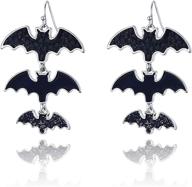 gothic glam: серьги rarelove's black bat с подвесками для женщин и девочек — идеальные аксессуары для костюма на хэллоуин логотип