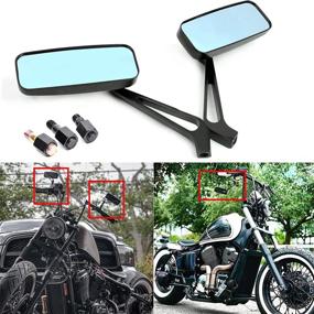 img 3 attached to Rectangle Motorcycle Mirrors Cruiser Kawasaki