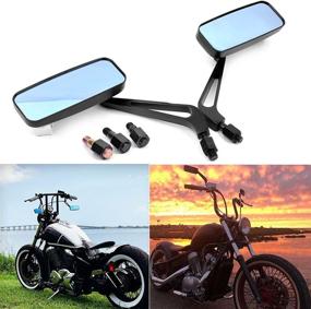 img 4 attached to Rectangle Motorcycle Mirrors Cruiser Kawasaki