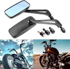 img 2 attached to Rectangle Motorcycle Mirrors Cruiser Kawasaki