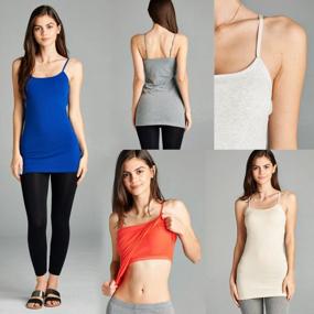 img 2 attached to Comfortable And Supportive Layering Cami With Built-In Bra For Women - Emmalise