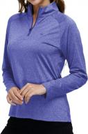 women's ajezmax half zip pullover running shirt: athletic long sleeve workout tops logo