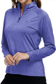 img 4 attached to Women'S AjezMax Half Zip Pullover Running Shirt: Athletic Long Sleeve Workout Tops