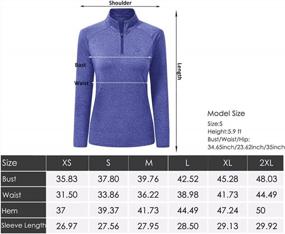 img 2 attached to Women'S AjezMax Half Zip Pullover Running Shirt: Athletic Long Sleeve Workout Tops