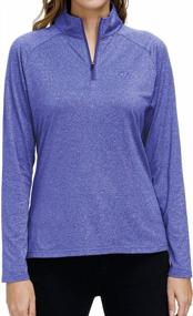 img 3 attached to Women'S AjezMax Half Zip Pullover Running Shirt: Athletic Long Sleeve Workout Tops