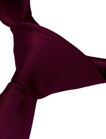 img 2 attached to GUSLESON 3.15" 8Cm Solid Color Men'S Necktie, Pocket Square & Tie Collar Clasp Set + Gift Box