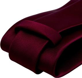 img 1 attached to GUSLESON 3.15" 8Cm Solid Color Men'S Necktie, Pocket Square & Tie Collar Clasp Set + Gift Box