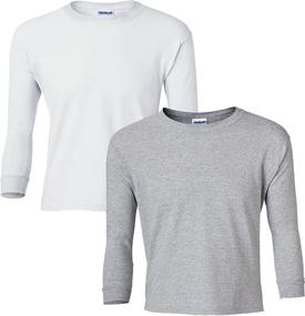 img 1 attached to 👕 Gildan Cotton Sleeve T Shirt 2 Pack - Boys' Clothing: Find Stylish Tops, Tees & Shirts