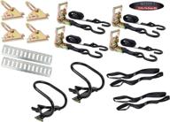 🏍️ mytee products 14 pc motorcycle kit: high-quality e-track wheel chocks, handle bar straps, d rings, ratchet straps, and e track - usa made логотип