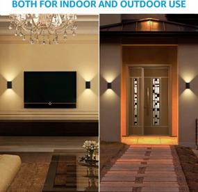 img 1 attached to Pack Of 2 LEONLITE Waterproof LED Wall Sconces In Warm White (3000K) With High CRI (CRI90+), 10W Square Modern Design For Indoor And Outdoor Use - Perfect Porch Light For Patio And More