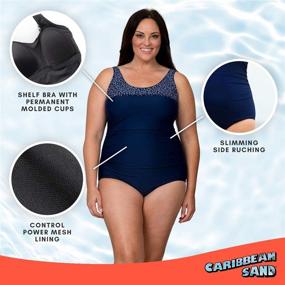 img 1 attached to 👙 Caribbean Sand Swimsuit Control 16 Women's Swimwear available at Swimsuits & Cover Ups