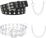 👗 chic & versatile: see-through double grommet women's belt accessories логотип