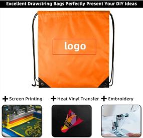 img 2 attached to 40-Pack GoodtoU Drawstring Bags - Nylon Cinch Sports Backpacks With Drawstring Closure In 10 Vibrant Colors - Bulk Draw String Bags For Everyday Use