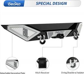 img 2 attached to Off-Road Rear Bumper Kit With Hitch Receiver & D-Rings For 1987-2006 Jeep Wrangler TJ & YJ By OEDRO