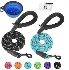 img 4 attached to Pack Leash Heavy Padded Handle Dogs