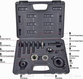 img 1 attached to 🔧 MAKOTOOLS Power Steering Pump Remover Alternator AC Pulley Puller & Installer Set (MKT027), Pulley Puller and Installer Kit