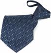 stylish zipper tie: tiemart's brilliant blue marie square pattern design logo
