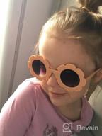 img 1 attached to Kids Round Flower Sunglasses UV 400 Protection Cute Glasses Girl Boy Gifts review by Sean Franklin