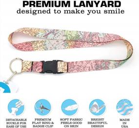 img 2 attached to Premium USA-Made Map Lanyard With Buckle And Flat Ring | Buttonsmith