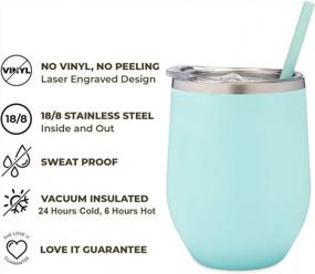 img 2 attached to SassyCups Mommy'S Sippy Cup Wine Tumbler Engraved Stainless Steel Stemless Wine Glass Tumbler With Lid And Straw For New Mom Mommy Tumbler Mom To Be Soon To Be Mom (12 Ounce, Mint)