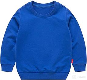 img 4 attached to 👕 HAXICO Unisex Kids Thin Cotton Pullover Sweatshirt: Comfortable Toddler Baby Crewneck T-Shirt for Long Sleeve Tops