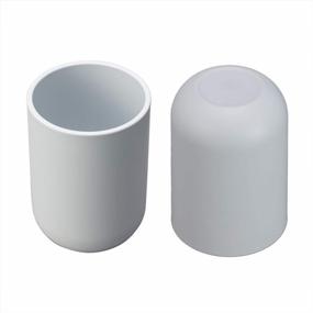 img 3 attached to 🪥 UVIVIU Plastic Tumbler Cup: 350ml Grey Blue Tooth-Brushing Cup for Bathroom