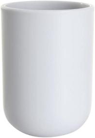 img 4 attached to 🪥 UVIVIU Plastic Tumbler Cup: 350ml Grey Blue Tooth-Brushing Cup for Bathroom