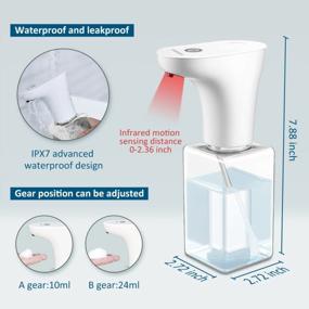 img 2 attached to Handsfree Foaming Soap Dispenser With Infrared Sensor And USB Charging: Speensun 450Ml For Kitchen And Bathroom (Clear)