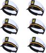 men women adjustable yacht captain hat - 1/4/6 pack for party & sailors logo